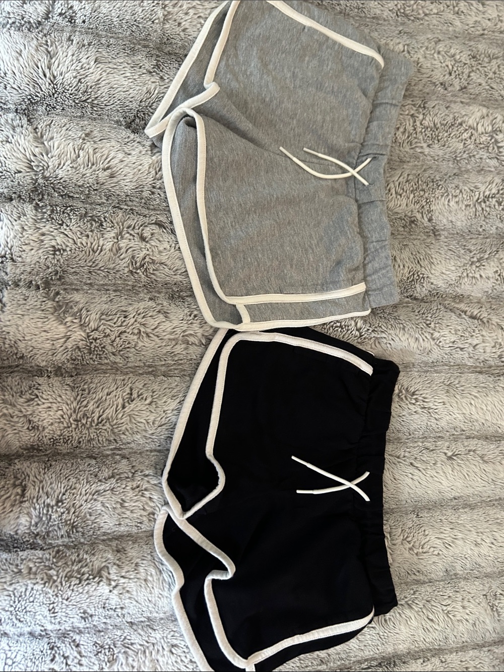 Old Navy Girls Athletic Shorts 2-Pair Bundle Black Gray - Size Large